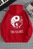 Unisex Yin & Yang Tasarım Sweatshirt
