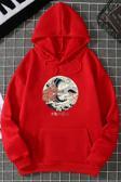 Unisex Kanagawa Oki Nami Ura Baskılı Sweatshirt
