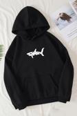 Unisex Shark Baskılı Oversize Sweatshirt