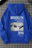 Unisex Oversize 1898 Brooklyn Baskılı Sweatshirt