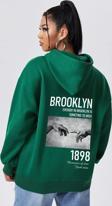 Unisex Oversize 1898 Brooklyn Baskılı Sweatshirt