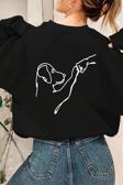 Can Dostum Baskılı Oversize Sweatshirt