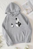 Uzay Temalı Baskılı Sweatshirt