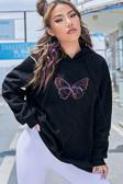 Unisex Butterfly Baskılı Sweatshirt