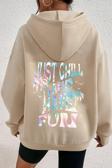 Unisex Oversize just chill and have fun Baskılı Sweatshirt