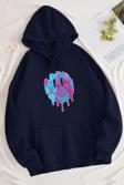 Smile Emoji Baskılı Oversize Sweatshirt