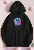 Smile Emoji Baskılı Oversize Sweatshirt