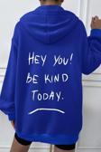 Unisex Oversize Hey you Baskılı Sweatshirt