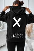 Unisex Design X Baskılı Sweatshirt