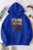 Unisex Oversize Fine Baskılı Sweatshirt