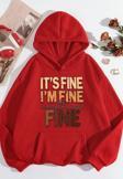 Unisex Oversize Fine Baskılı Sweatshirt