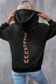 Unisex Oversize Sırt Kral Kelebek Baskılı Sweatshirt