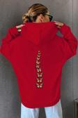 Unisex Oversize Sırt Kral Kelebek Baskılı Sweatshirt