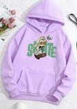Unisex All Day Rabbit Baskılı Sweatshirt