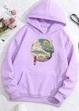 Unisex Neighbor's Ukiyo E Baskılı Sweatshirt