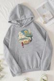Unisex Neighbor's Ukiyo E Baskılı Sweatshirt