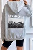 Unisex Los Angles Baskılı Sweatshirt