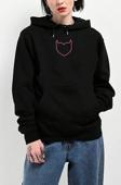 Kalp Baskılı Unisex Oversize Sweatshirt
