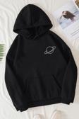 Siyah Saturn Sweatshirt