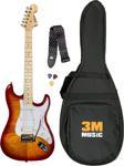 3M Music Lea Strat Hss Manyetik Elektro Gitar Gigbag Kılıf Askı Pena