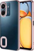 Xiaomi Poco C65 Kılıf Köşeleri Renkli Şeffaf Kamera Korumalı Silikon Luxury Kapak