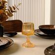 Karaca Pinecone New Year Yılbaşı Kadeh Mumluk Amber 8X8X15 Cm