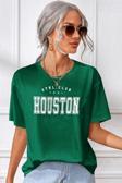 Unisex Houston Baskılı T-shirt