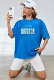 Unisex Houston Baskılı T-shirt