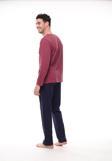 Pijadore 1404 Erkek Uzun Kollu Düğmeli Pijama Takım