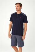 U.S. Polo Assn. 12032 Erkek 3'Lü Pijama Takım