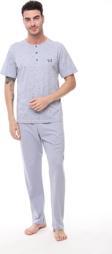 Pijadore 1411 Erkek Kısa Kollu Düğmeli Pijama Takım