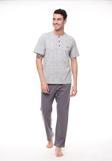 Pijadore Erkek 1403 Erkek Kısa Kollu Desenli Pijama Takım