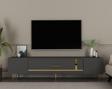 Cantek Dizayn Dekop1Ct Tv Sehpası Antrasit-Altın
