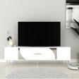 Cantek Dizayn Dekop2Ct Tv Sehpası Beyaz-Gümüş