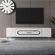Cantek Dizayn Dekop3Ct Tv Sehpası Beyaz-Gümüş