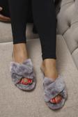 Çapraz Peluş Terlik TS1026