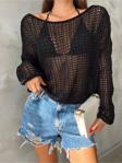 De Pose Ajurlu Sonbahar Triko Oversize Bluz Kazak