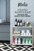Jest Dekor Konsept Melis Beyaz Çok Amaçlı 3 Katlı Ahşap Banyo Rafı - Mutfak Rafı - Organizer - Dekoratif Raf - Kolay Montaj 64X60X20 Cm