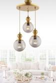 Kuzey Berru 3 Lü Tepsi Eskitme Gold Yaldızlı Modern Aydınlatma