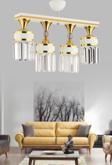 Kuzey Derin 4 Lü Kristal Taşlı Caka Beyaz Gold Yaldız Lüks Modern Avize