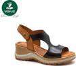 VENÜS 2409901Y DOLGU TOPUK CIRTLI DERİ KADIN SANDALET