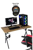 Hey Modüler Mobilya Heygaming Profesyonel Oyuncu Masası Ceviz Bilgisayar Çalışma Masası 120 Cm