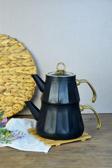 Şener Paçi Kitchenware Metal Saplı Granit Çaydanlık Takımı