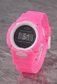 Polo55.Sport.1855 Plcdjt023R04 Çocuk Pembe Dijital Kadran Silikon Kordon Kol Saati