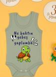 Pamuklu Gebeş Gaplumba Baskılı Çıtçıt Body Zıbın