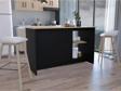 Tdesigno Bengi Mutfak Adası - Antrasit-150 Cm-Oturma Alanlı-Masa