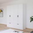 Tdesigno Alev Giyinme Dolabı - Çok Amaçlı Dolap - Gardırop 180 Cm-4 Kapaklı-2 Çekmeceli