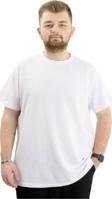Superxl Büyük Beden Erkek T-Shirt Bisiklet Yaka Waffle 20033 Beyaz
