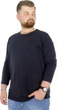 Modexl Büyük Beden Erkek Tshirt Bisiklet Yaka 20102 Lacivert