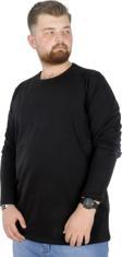 Modexl Büyük Beden Erkek Tshirt Likralı Bisiklet Yaka 20102 Siyah